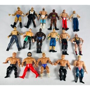 WWE & WWF Lot of 17 Wrestling Figures Some Vintage Cena Big E & More! BJ